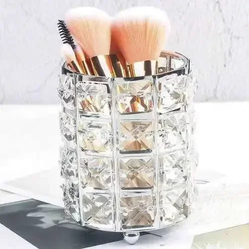 Brush Holder Test Tube Eyebrow Pencil Organizer Bead Crystal  Jar Jewelry Diamond Cosmetic  .