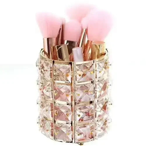 Brush Holder Test Tube Eyebrow Pencil Organizer Bead Crystal  Jar Jewelry Diamond Cosmetic  .