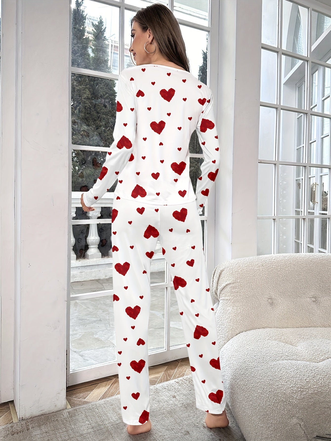 Women's Fashion  pyjama, Round Neck Long Sleeve Long Pants, Pullover, good materiel, Adult,  for all season & Home Wear .